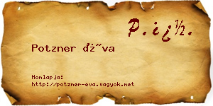 Potzner Éva névjegykártya